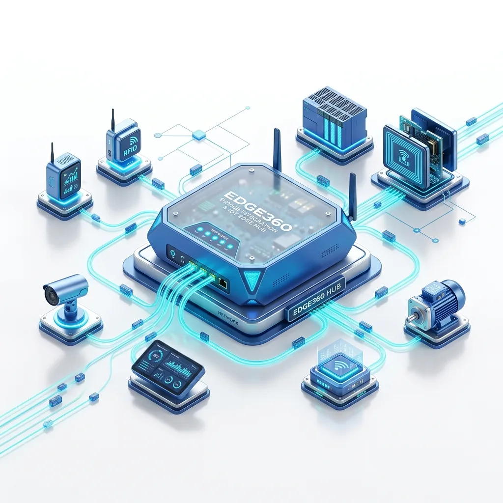 Industrial embedded edge device with connected sensors and interfaces